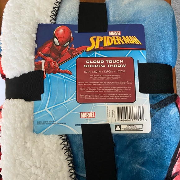 Marvel Spider-Man "Night Flight" Cloud Sherpa Throw  50" x 60", NIP - Picture 5 of 5